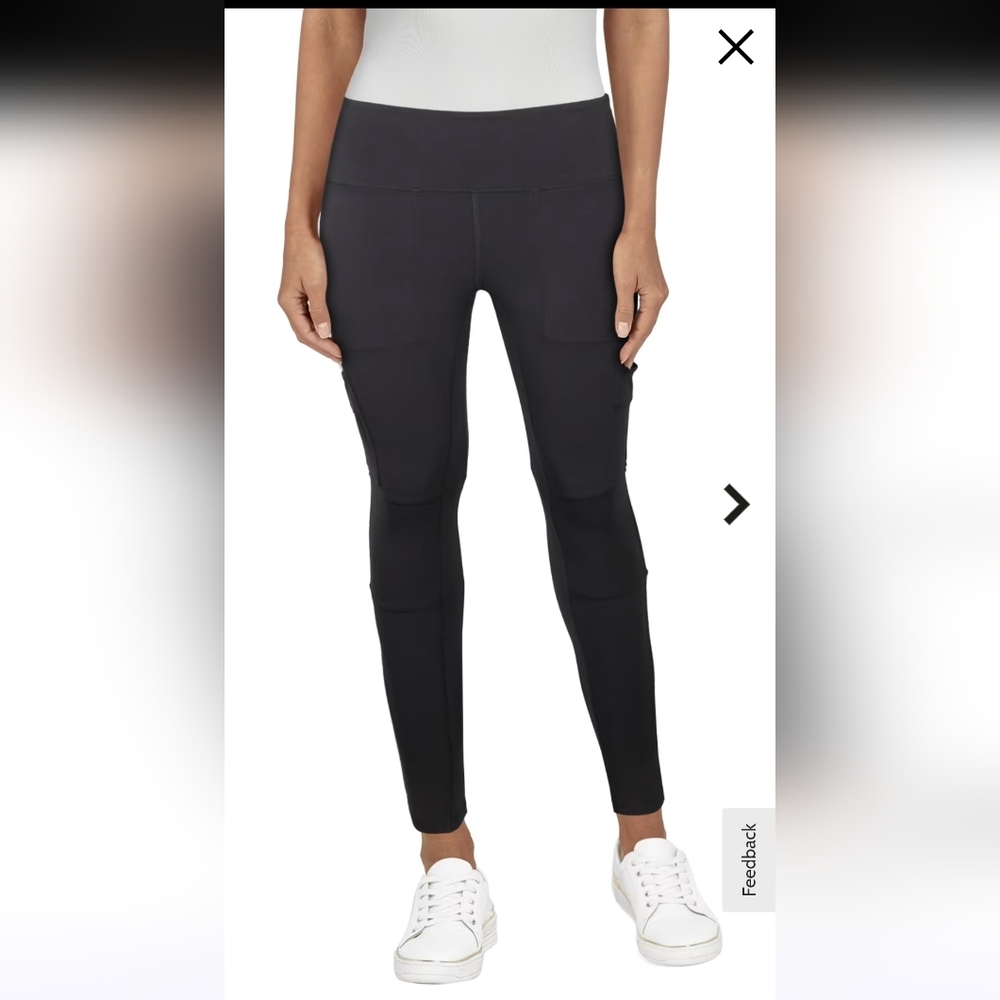 New In Box Black Stretch Fleece Leggings